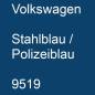 Preview: Volkswagen, Stahlblau / Polizeiblau, 9519.